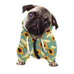 Papaya And Melon Pattern Print Dog Zip Up Hoodie