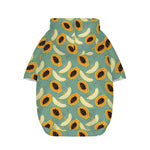 Papaya And Melon Pattern Print Dog Zip Up Hoodie