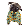 Papaya And Melon Pattern Print Dog Zip Up Jacket
