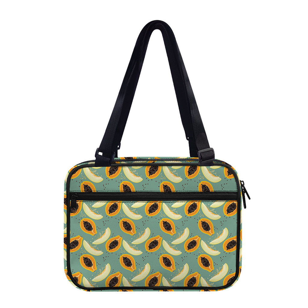 Papaya And Melon Pattern Print Double Strap Bible Bag