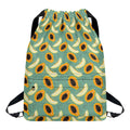 Papaya And Melon Pattern Print Drawstring Backpack