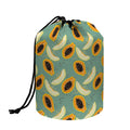 Papaya And Melon Pattern Print Drawstring Makeup Bag