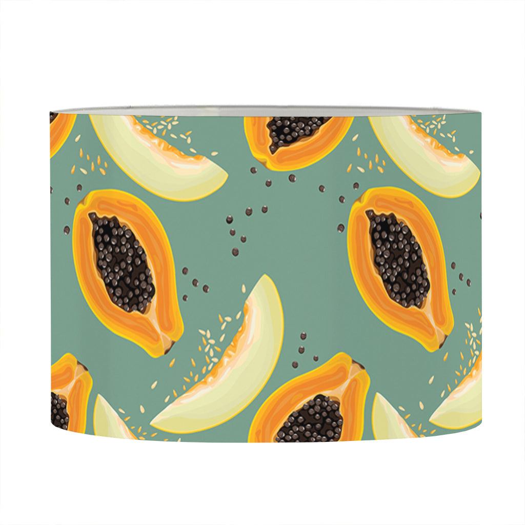 Papaya And Melon Pattern Print Drum Lamp Shade