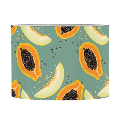 Papaya And Melon Pattern Print Drum Lamp Shade