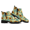 Papaya And Melon Pattern Print Flat Ankle Boots