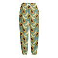 Papaya And Melon Pattern Print Fleece Lined Knit Pants