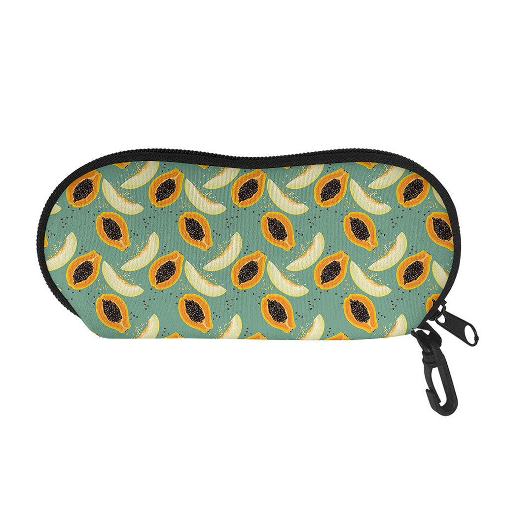 Papaya And Melon Pattern Print Glasses Case