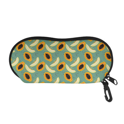 Papaya And Melon Pattern Print Glasses Case