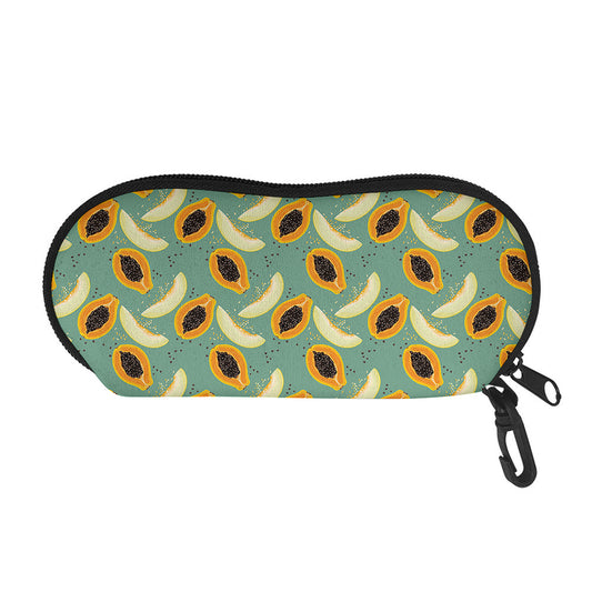 Papaya And Melon Pattern Print Glasses Case