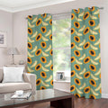 Papaya And Melon Pattern Print Grommet Curtains