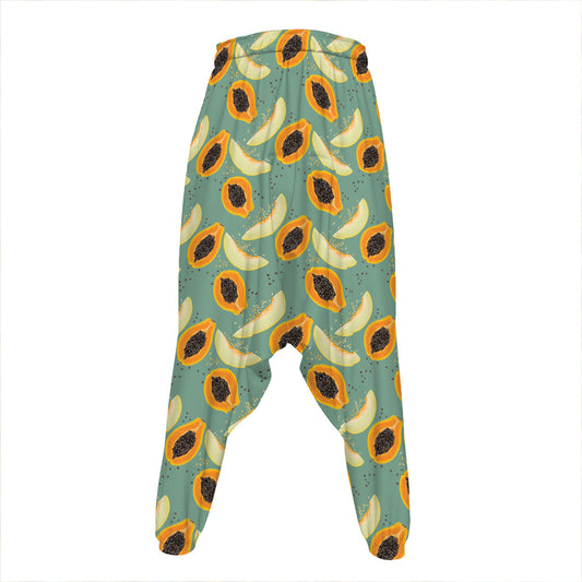 Papaya And Melon Pattern Print Hammer Pants