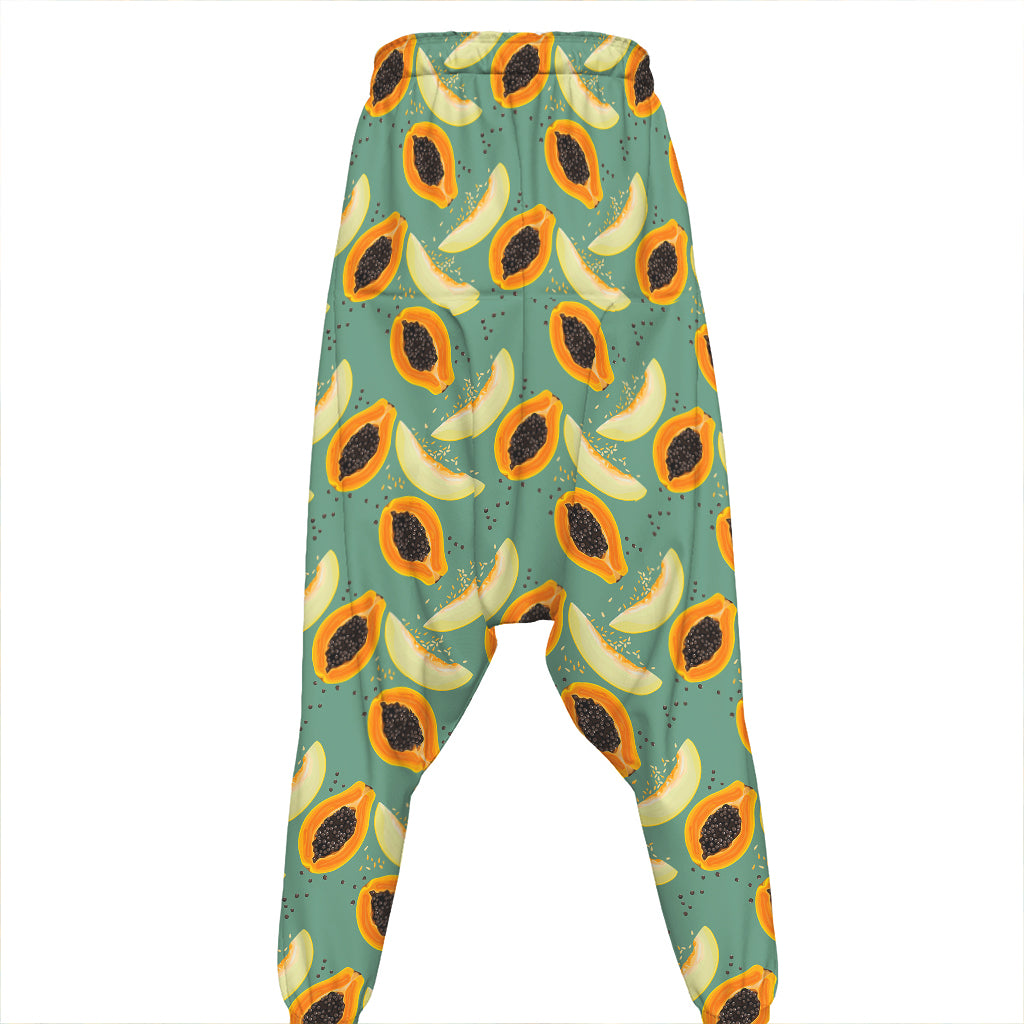 Papaya And Melon Pattern Print Hammer Pants