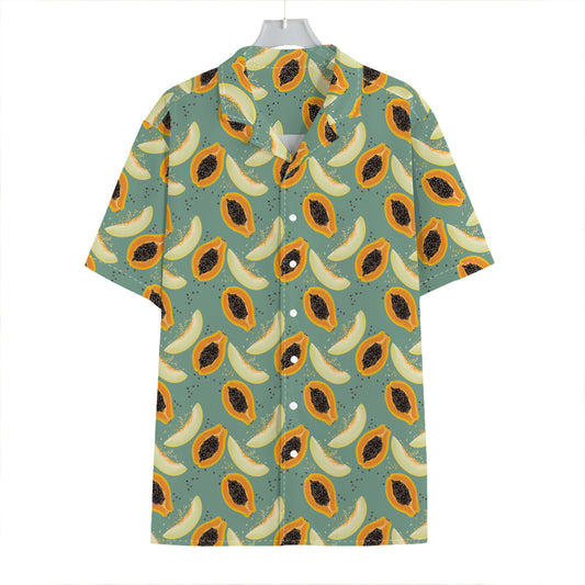 Papaya And Melon Pattern Print Hawaiian Shirt