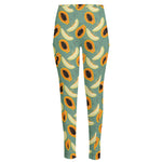 Papaya And Melon Pattern Print High-Waisted Pocket Leggings