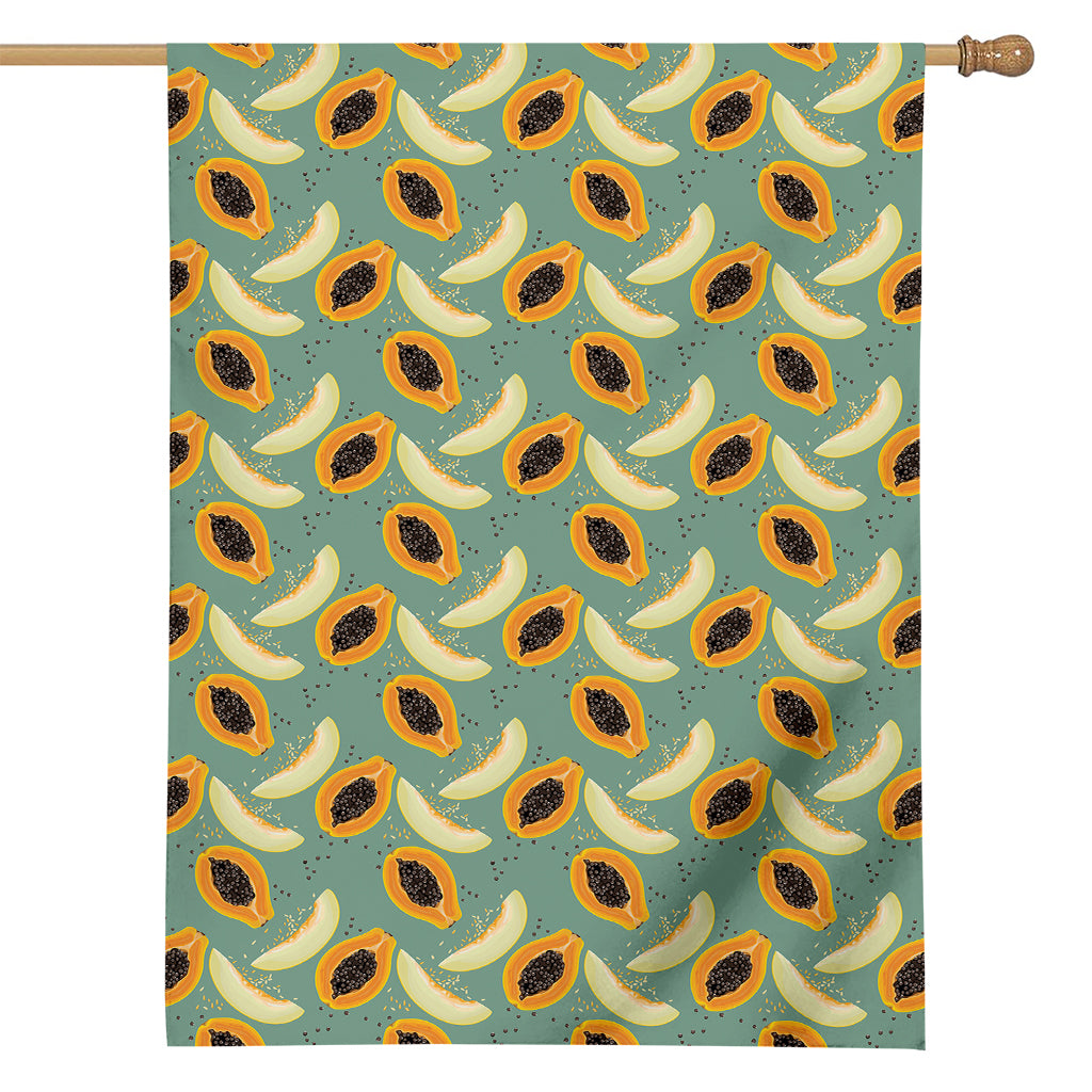 Papaya And Melon Pattern Print House Flag