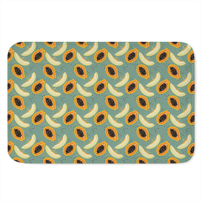 Papaya And Melon Pattern Print Indoor Door Mat