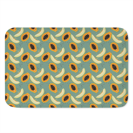 Papaya And Melon Pattern Print Indoor Door Mat