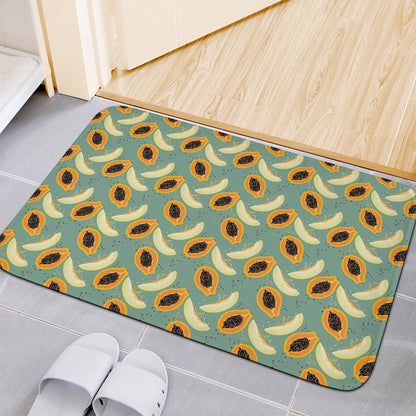 Papaya And Melon Pattern Print Indoor Door Mat