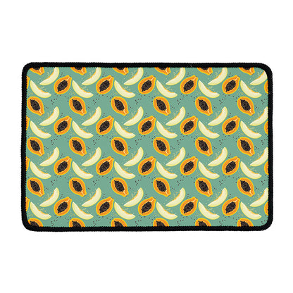 Papaya And Melon Pattern Print Kitchen Mat