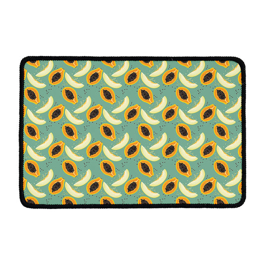 Papaya And Melon Pattern Print Kitchen Mat