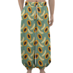 Papaya And Melon Pattern Print Lantern Pants