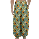 Papaya And Melon Pattern Print Lantern Pants
