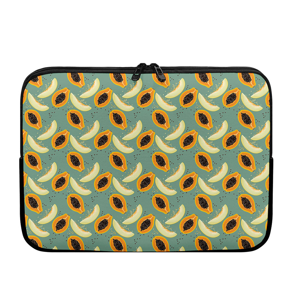 Papaya And Melon Pattern Print Laptop Sleeve