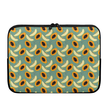 Papaya And Melon Pattern Print Laptop Sleeve