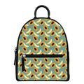 Papaya And Melon Pattern Print Leather Backpack