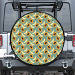 Papaya And Melon Pattern Print Leather Spare Tire Cover