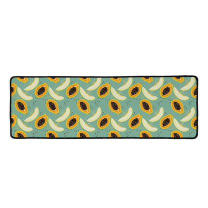 Papaya And Melon Pattern Print Long Kitchen Mat