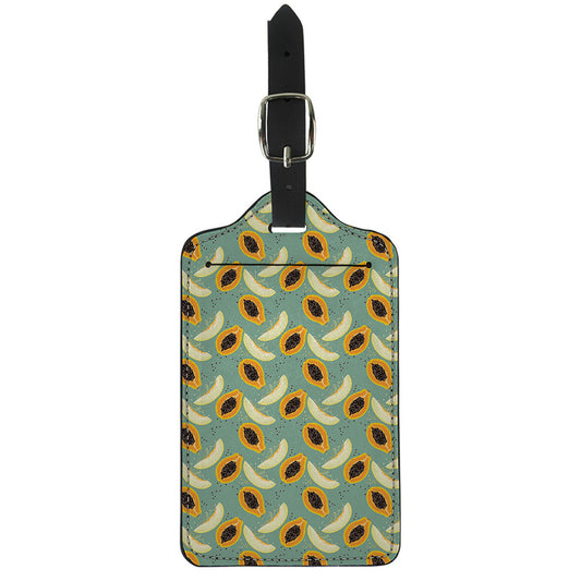 Papaya And Melon Pattern Print Luggage Tag