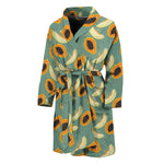 Papaya And Melon Pattern Print Men's Bathrobe