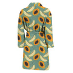 Papaya And Melon Pattern Print Men's Bathrobe