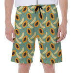 Papaya And Melon Pattern Print Men's Beach Shorts