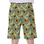 Papaya And Melon Pattern Print Men's Beach Shorts