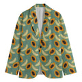 Papaya And Melon Pattern Print Men's Blazer