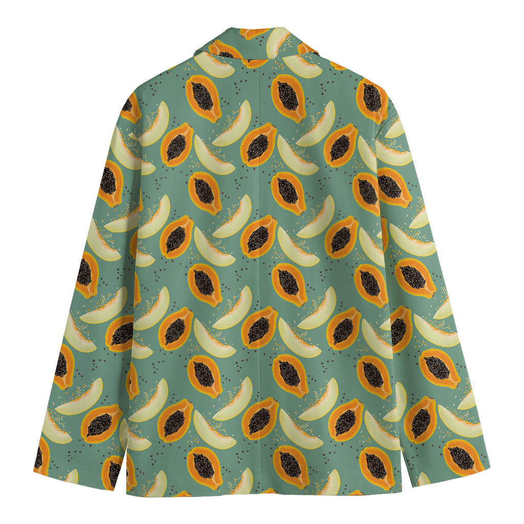 Papaya And Melon Pattern Print Men's Blazer