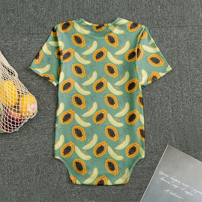 Papaya And Melon Pattern Print Men's Bodysuit