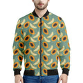 Papaya And Melon Pattern Print Men's Bomber Jacket