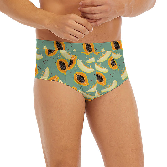 Papaya And Melon Pattern Print Men's Briefs