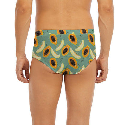 Papaya And Melon Pattern Print Men's Briefs