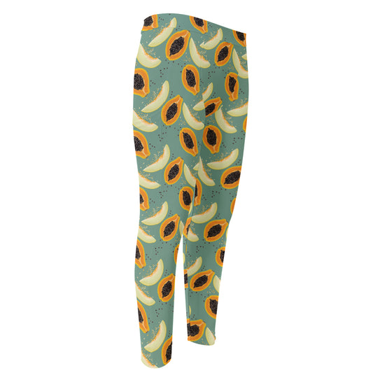 Papaya And Melon Pattern Print Men's Compression Pants