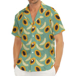 Papaya And Melon Pattern Print Men's Deep V-Neck Shirt