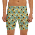 Papaya And Melon Pattern Print Men's Long Boxer Briefs