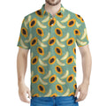 Papaya And Melon Pattern Print Men's Polo Shirt