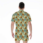 Papaya And Melon Pattern Print Men's Rompers