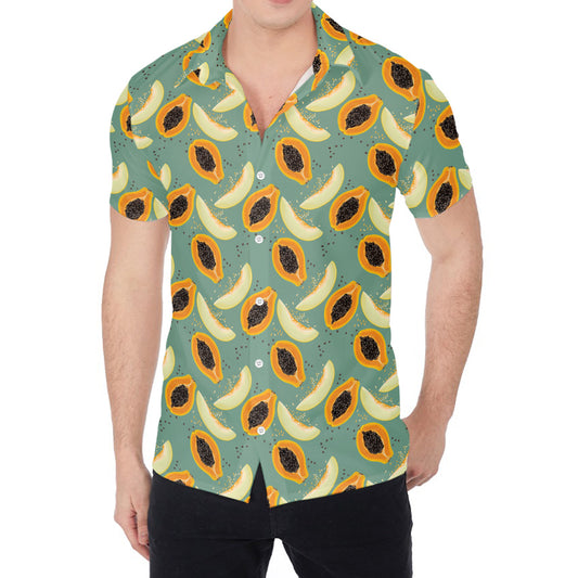 Papaya And Melon Pattern Print Men's Shirt