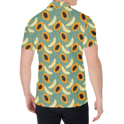 Papaya And Melon Pattern Print Men's Shirt