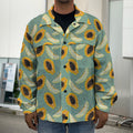 Papaya And Melon Pattern Print Men's Shirt Jacket